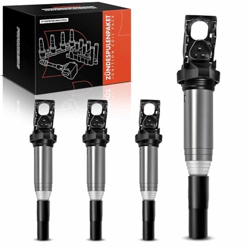 Image of Frankberg 4x Ignition Coil Pack Petrol Compatible with 1 Series E81 E87 F20 F21 116i 1.6L 2007-2017 3 Series E90 318-335 2.0L-3.0L 2005-2011 Replace# 0221504470