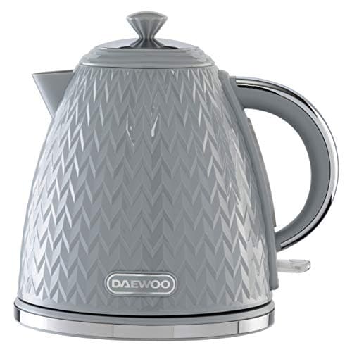 Image of Daewoo Argyle Collection, 1.7L, Electric Kettle With Removable Lid and Filter For An Easy Clean, Auto Shut Off And Power Indicator For Safety, Grey