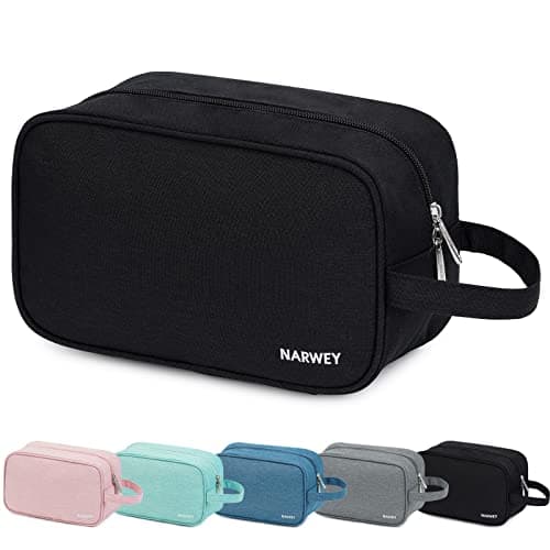 Image of Travel Toiletry Wash Bag for Men and Women Traveling Dopp Kit Shaving Bag for Toiletries Accessories (Black)