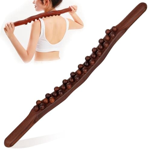 Image of d Stick Tools Wood Therapy Massage Tools for Body Shaping,31 Beads Back Massage Roller Stick,Lymphatic Drainage Massager for Body Shaping (31beads)
