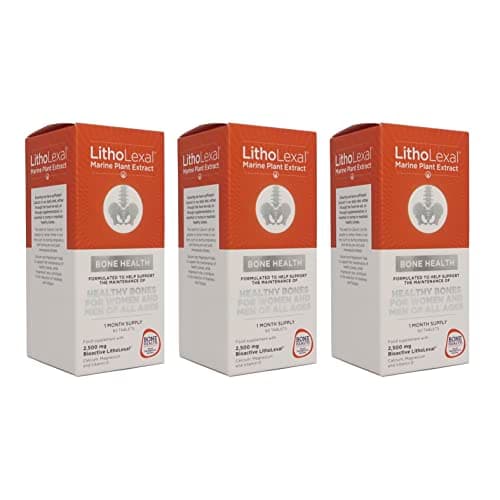 Image of LithoLexal Bone Health 180 Tablets (3 Month Supply) Food Supplement, containing Plant-Based Calcium, Magnesium and Vitamin d