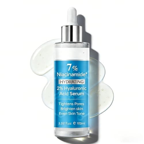 Image of 2% Hyaluronic Acid Face Serum with 7% Niacinamide, Hydrating Serum for Face, Lightweight Facial Essence for Smooth & Visibly Radiant Skin, Barrier Support Moisturising Care for Women & Men 100ml ﻿