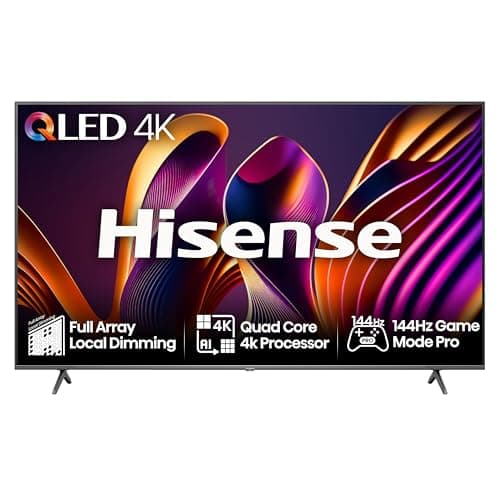 Image of Hisense 65 Inch 144Hz 4K QLED Smart Gaming TV 65E7NQTUK PRO - Full Array Local Dimming, Dolby Vision Atmos, Freesync, Subwoofer, Vidaa OS with Freely, Youtube, Netflix and Disney+ (2024 Model)