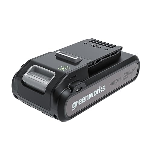 Image of Greenworks 24V Battery and Type C Power Bank. Original Battery for All Cordless 24V Garden and Power Tools. Powerful Lithium-Ion Battery, Fast Charging. 2 Year Warranty G24B4+