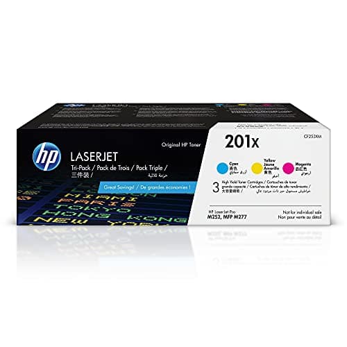 Image of HP CF253XM 201X High Yield Original LaserJet Toner Cartridges, Cyan/Magenta/Yellow, Multipack,package may vary