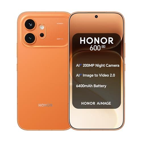 Image of HONOR 600 5G Mobile Phone | 200MP Ultra-clear Night Camera | 6400mAh Long-life Battery | 8GB RAM 256GB | IP68 IP69 IP69K Water | Next-Gen Snapdragon 7 Performance Chip | Dual SIM | Orange
