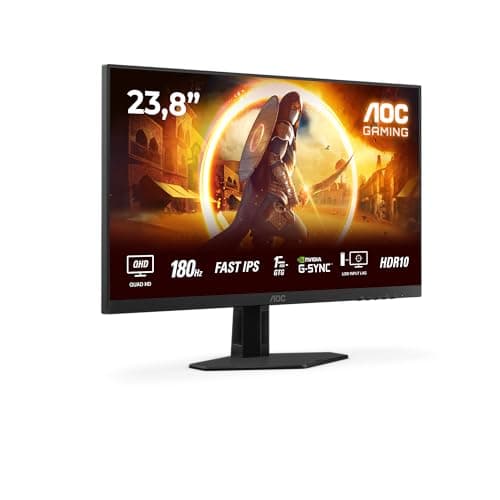 Image of AOC Gaming Q24G4RE- 24 inch Quad HD Monitor, 180Hz, Fast IPS, 1ms, G-Sync comp, HDR10, Low input Lag (2560x1440, 2x HDMI 2.0, 1x DisplayPort 1.4)