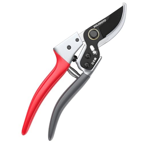 Image of SOLODOTO Garden Secateurs for Weak Hand, 5X Sharper German Technique Pruning Shears for Gardening, 6X Durabler Japanese SK5 Steel Garden Scissors, Bypass Secateurs Heavy Duty, Clippers for Plant Hedge