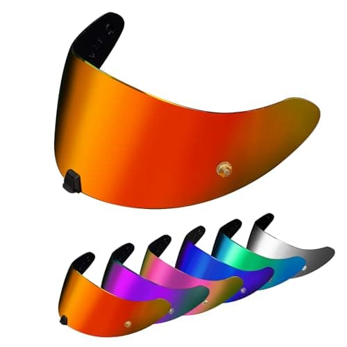 Image of PSLER Helmet Visor for EXO 520 1400 R1 Tinted Visor for Scorpion EXO 391 520 1400 R1 Motorbike UV Protection Face Shield Replacement Accessories(Deep Red)