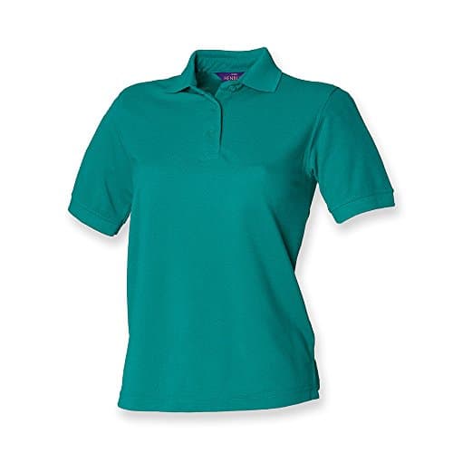 Image of Henbury Ladies Pique Polo Shirt : Color - Jade : Size - 12