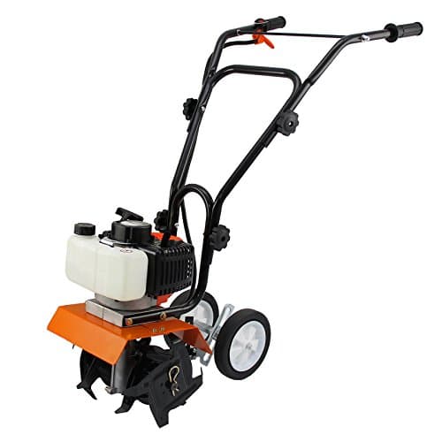 Image of T-Mech 52cc Garden Tiller Petrol Soil Cultivator Rotavator Tool, 3HP 2-Stroke 1.65kW Engine…