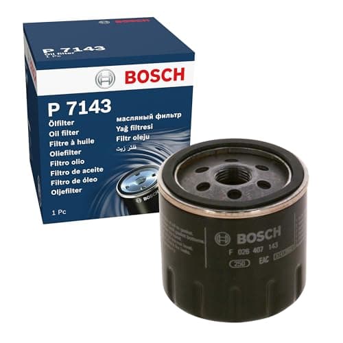 Image of Bosch P7143 Car Oil Filter - Separates Soot and Metal Particles from Engine Oil - Provides Reliable Engine Lubrication