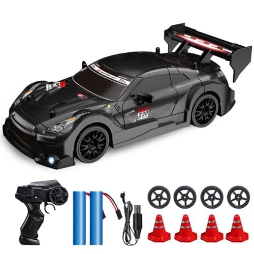 Image of Vmxlso RC Drift Car, 1:24 Remote Control Car, 2.4GHz 4WD, with Cool Lighting, Racing Tires, 2 Batteries, 20km/h High Speed 4WD, Mini RC drift car Toy Gifts, for Drift and Race