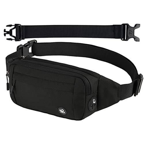 Image of Waterfly Bumbags Waist Fanny Pack Ladies Fashion Bum Bag with Adjustable Belt for Sport Running Hiking Jogging Girls Women Men (Complete Black)