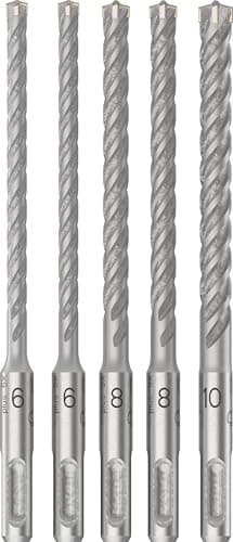 Image of Bosch 5x PRO SDS plus-5X Hammer Drill Bit Set (for Concrete, Lime and sand bricks, Ø 6-10 mm, Professional Accessory Rotary Hammer Drill, Breakers)