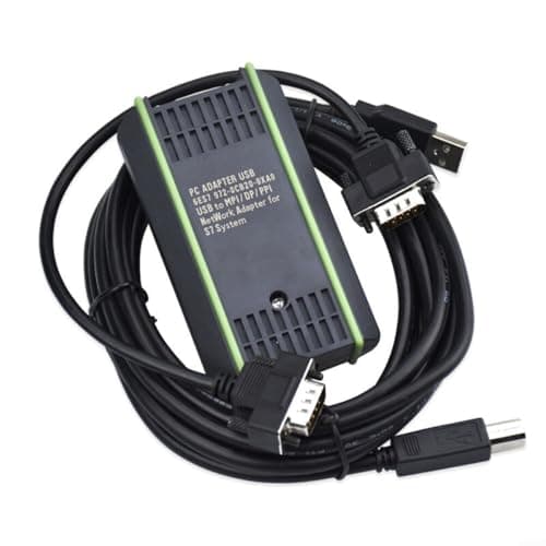 Image of PC Adapter USB Programming Cable 6GK1571-0BA00-0AA0 for Siemens S7-200 S7-300 S7-400 PLC, MPI PPI Interface with Optocoupler Isolation, Data Cord for Windows for XP Win7 V5.5 Software