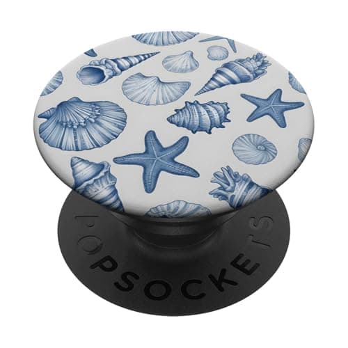 Image of Blue Seashell Summer PopSockets Adhesive PopGrip