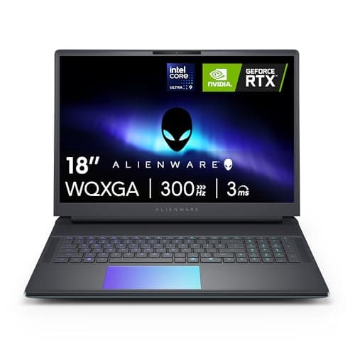 Image of Alienware 18 Area-51 Gaming Laptop AA18250-18.0" WQXGA 300Hz 3ms Display, Intel Core Ultra 9 275HX, NVIDIA GeForce RTX 5080 Graphics, 32GB 2x16GB DDR5, 2TB NVMe M.2 PCIe Gen5 SSD, 2MP FHD IR Camera