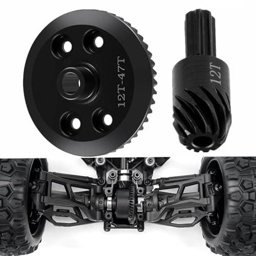Image of BRKRC Steel Front Rear Differential Gears RC Spiral Cut Diff Gear Sets for Tra-xxas 1:16 Mini Maxx/Mini Slash/XRT VXL 3S Monster Truck Upgrades (Rear Diff Gear Set)