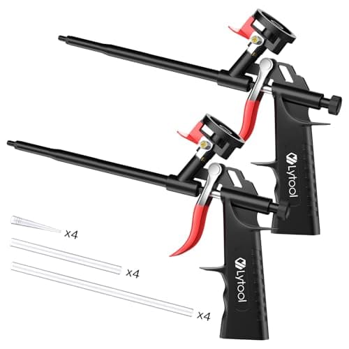 Image of 2pcs Foam Gun, Lytool PU Expanding Foam Gun Professional Foam Dispensing Guns, Needn't Cleaner Foam Gun Suitable for Caulking, Filling, Sealing