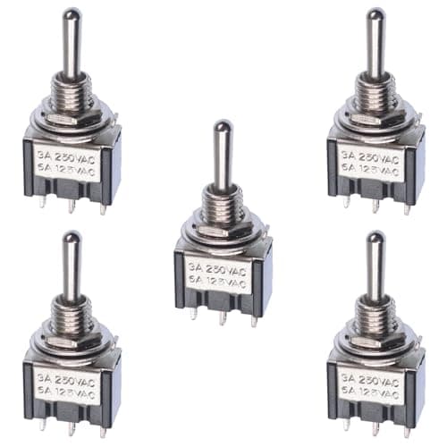 Image of 5 x Mini (On) Off(On) Momentary Toggle Switch Miniature SPDT