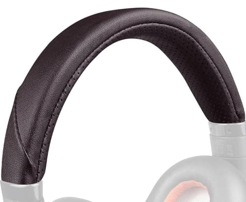 Image of SOULWIT Protein Leather Headband Cover for Plantronics BackBeat Pro 1/2, Voyager 8200 UC Headphones, Replacement Headstrap Pad Repair Part - Dark Coffee