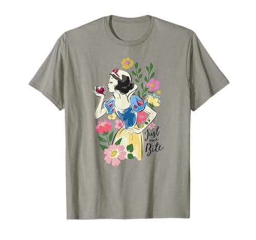 Image of Disney Princess Snow White Just One Bite Floral T-Shirt