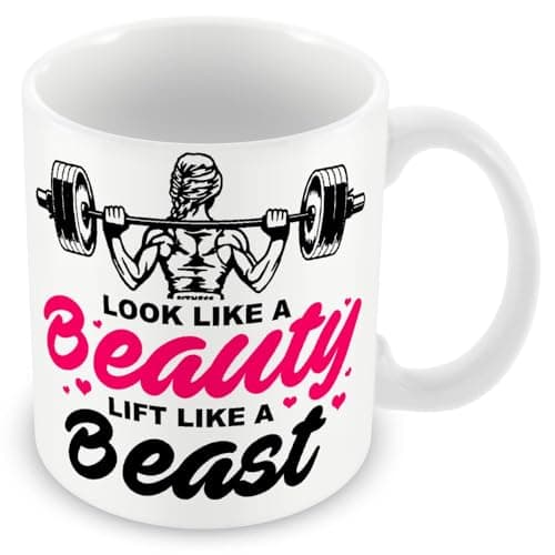 Image of Mug Gift for Female Personal Trainer - Look Like A Beauty Lift Like A Beast