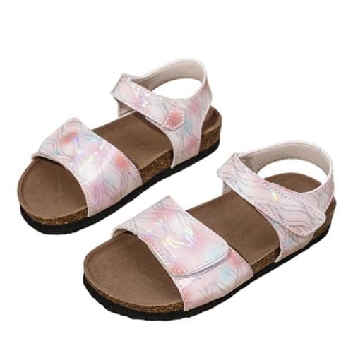 Image of Generisch Summer 2026 Large Leisure Sandals for Girls - Lightweight Sandals with Prints Ideal as Beach Outdoor Shoes Comfortable Hold Stylish Companions for Daily Activities, red, 8.5 UK