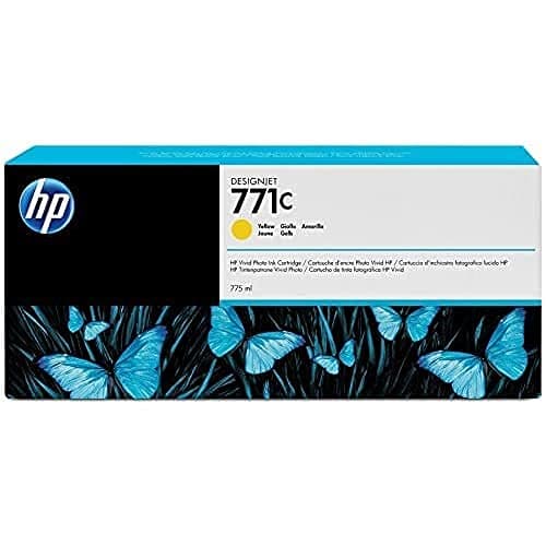 Image of HP 771C Yellow Designjet Ink Cartridge B6Y10A
