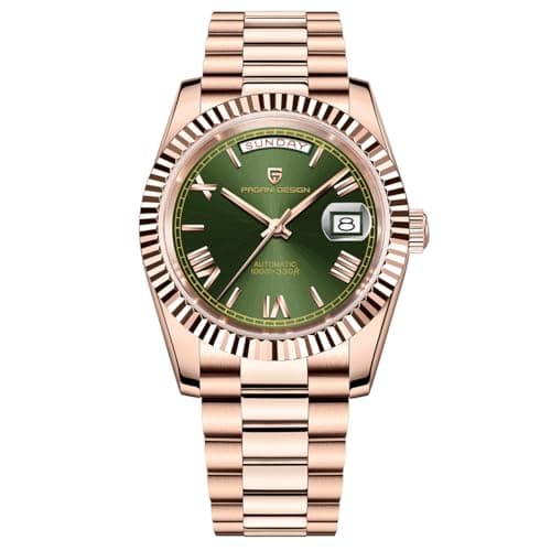 Image of RollsTimi PD1783 DD40 Men's Watch Luxury Automatic Men's AR Sapphire Glass NH36A Movement 10Bar Water Resistant Stainless Steel Business Watch Day Date Automatic.