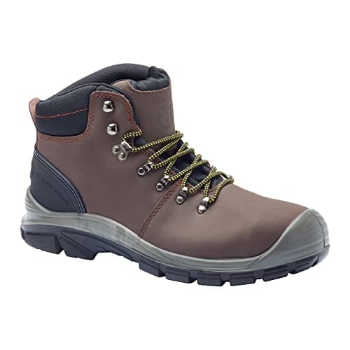 Image of Blackrock Malvern Brown Lightweight Safety Boots, S3 Steel Toe Cap, Mens and Women, Leather Shoes, Water Resistant, Protective Steel Midsole, Anti-Slip Safety Boots - Size 11