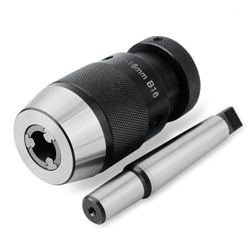 Image of Bohaner MT2 Drill Chuck 1-16mm Self Tighten Keyless Lathe Chuck MT2-B16 Taper Arbor for Lathe