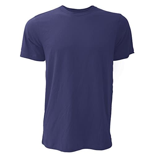 Image of Bella + Canvas Unisex Jersey Crew Neck T-Shirt Navy Blue 2XL - Short Sleeve Cotton