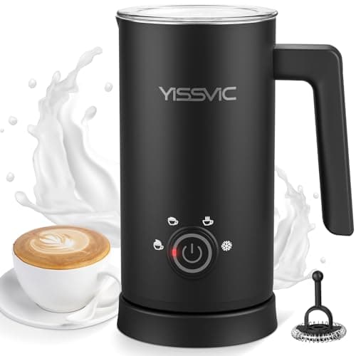 Image of YISSVIC Milk Frother Electric Milk Steamer Automatic Hot or Cold Milk Foam Maker for Capuccino Chocolate Latte