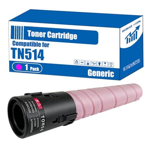Image of TOEPPEX Compatible for Konica Minolta TN514 TN-514 Toner Cartridge Bizhub C658 C458 C558 Printers, High Yield 28000 Pages, Accurate Imaging Rich Colors (1 Pack Magenta)
