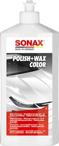 Image of SONAX Polish+Wax Color White (500 ml) - Smoothens out fine unevennesses, polishes and freshens up the paintwork's colours. | Item-No. 0296000-810