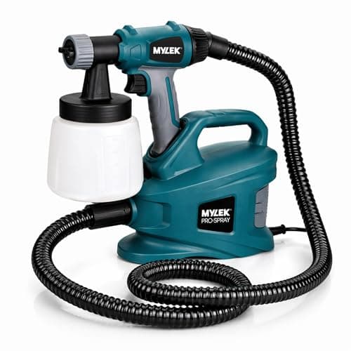Image of MYLEK MYPS700 PRO-Spray 700W Electric Sprayer Gun Kit-2 Paint Cups, Shoulder Strap, 2 Air Filters, Cleaning Pin & 1.8m Hose-Creates a Non-Drip, Fine Mist for Perfect, Professional Coverage, Green