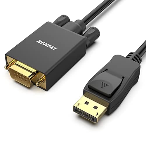 Image of BENFEI DisplayPort to VGA Cable, 1.8M Display Port of Computer/Laptop to VGA of Monitor/Projector Gold-Plated Adapter (Not Bidirectional,Not Compatible with HDMI or USB)