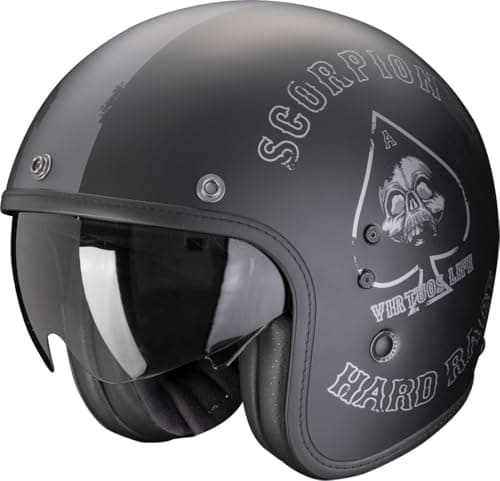 Image of Scorpion Belfast Evo Spade Jet Helmet, black matt/silver, XL (60/61)