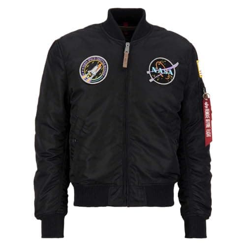 Image of Alpha Industries MA-1 VF NASA Bomber Jacket for Men Black/Lilac