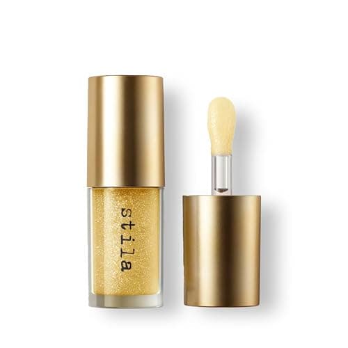 Image of Stila Heavens Dew Lip Oil Stardust - Gold With Shimmer - Cruelty-Free Hydrating & Moisturizing With Hyaluronic Acid & Jojoba Seed Oil