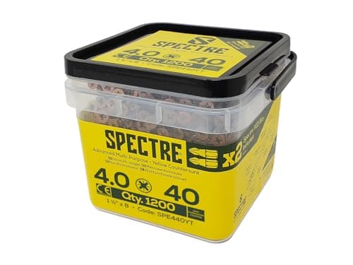 Image of Spectre™ PZ Compatible Wood Screw CSK ZYP 4.0 x 40mm Tub 1200