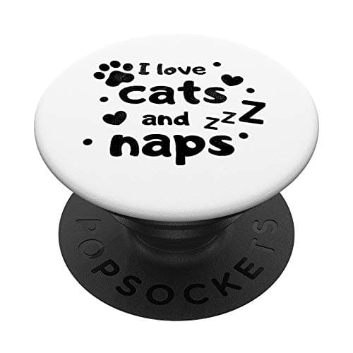 Image of Cool Distressed Design I Love Cats And Naps Cat Lover design PopSockets PopGrip: Swappable Grip for Phones & Tablets