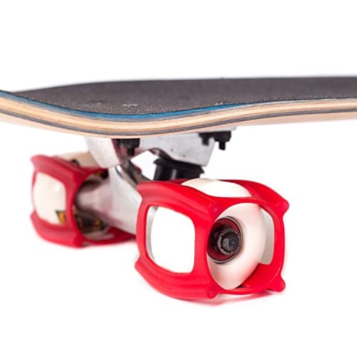 Image of Skater Trainers Skateboarding Training Accessories-Learn Skate Tricks Faster and Safer-Works on any Skateboard- Beginners Kids Teens Adults Boys and Girls -Ollie & Kickflip Red (4 pack)