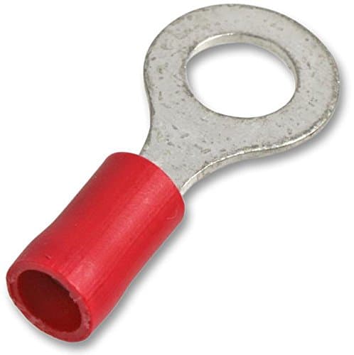 Image of Pro Power ST1-6.0 Ring Crimp Terminal, Red, 6.0 mm, 25A, Pack of 100