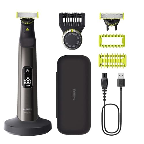 Image of Philips OneBlade Pro 360 Face & Body Electric Beard Trimmer, Shaver and Bodygroomer With 360 Blades, Bodygrooming Kit, Charging Stand and Travel Case