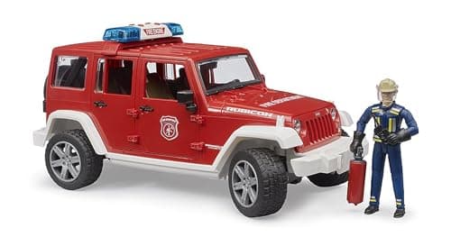 Image of Bruder Jeep Wrangler Unlimited Rubicon Fire Department with Fireman