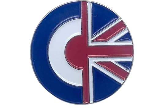 Image of GBJUK Union Jack Roundel Target MOD Scooter Enamel Pin Badge Lapel