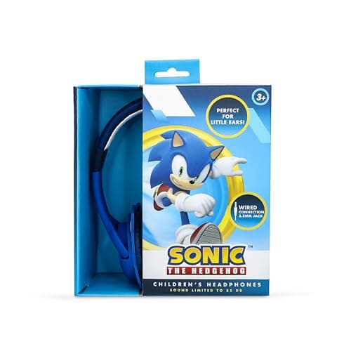 Image of OTL Technologies SH1179 Sonic The Hedgehog Kids Wired Headphones - Blue